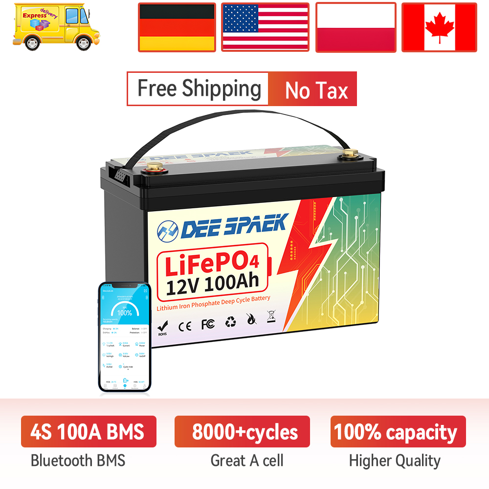 Lifepo4 12V 100Ah Bms Bluetooth - แบตเตอรี่ DEEPSPAEK 12V 100Ah Lifepo4 พร้อมบลูทูธ
