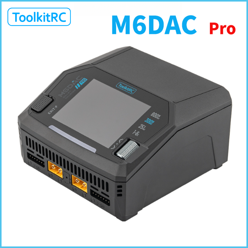Toolkitrc M6Dac Smart Charger - ชุดเครื่องมือ ToolkitRC M6DAC PRO เครื่องชาร์จแบตเตอรี่ลิเธียมแบบสองช่องสัญญาณ 1-6S