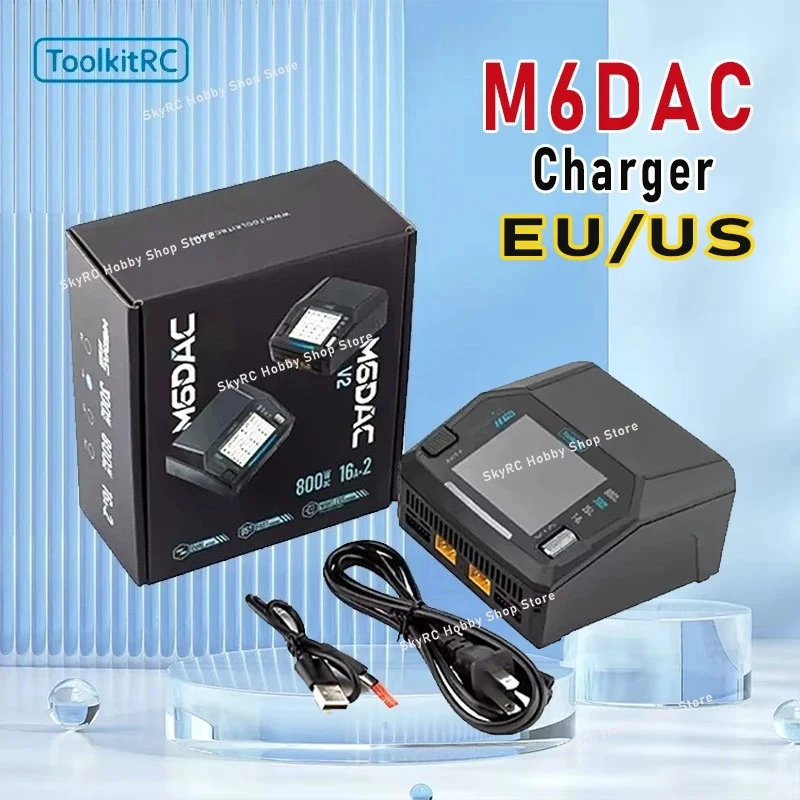Toolkitrc M6Dac Smart Charger - เครื่องชาร์จแบตเตอรี่ลิโพอัจฉริยะแบบสองช่องทาง ToolkitRC M6DAC V2 กำลังไฟ AC