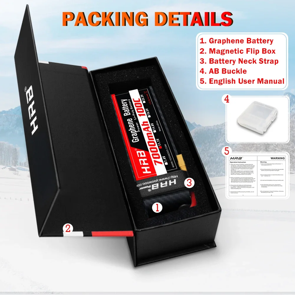แบตเตอรี่ Graphene 2S 3S 4S 6S - 6S Lipo Battery 22.2V 5000Mah บทวิจารณ์และราคา