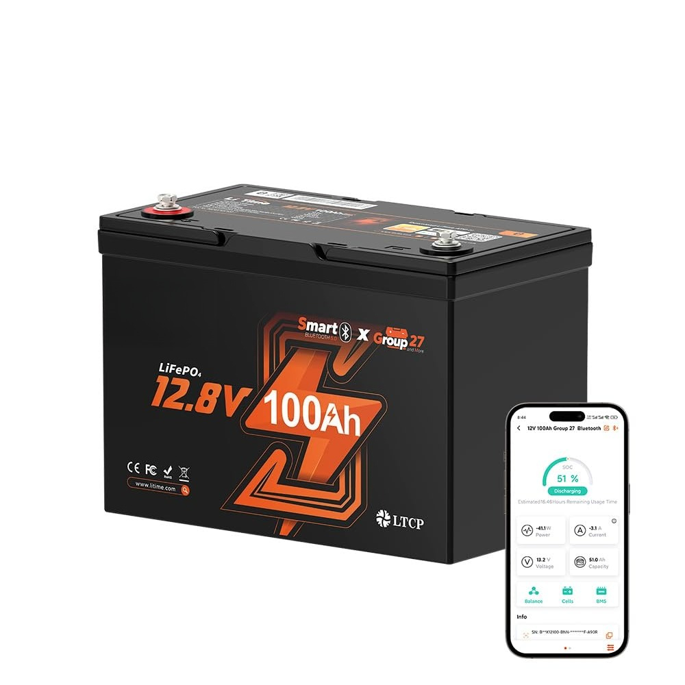 แบตเตอรี่ LiFePO4 12V 100Ah, แ - Lifepo4 12V 100Ah Bms Bluetooth บทวิจารณ์และราคา