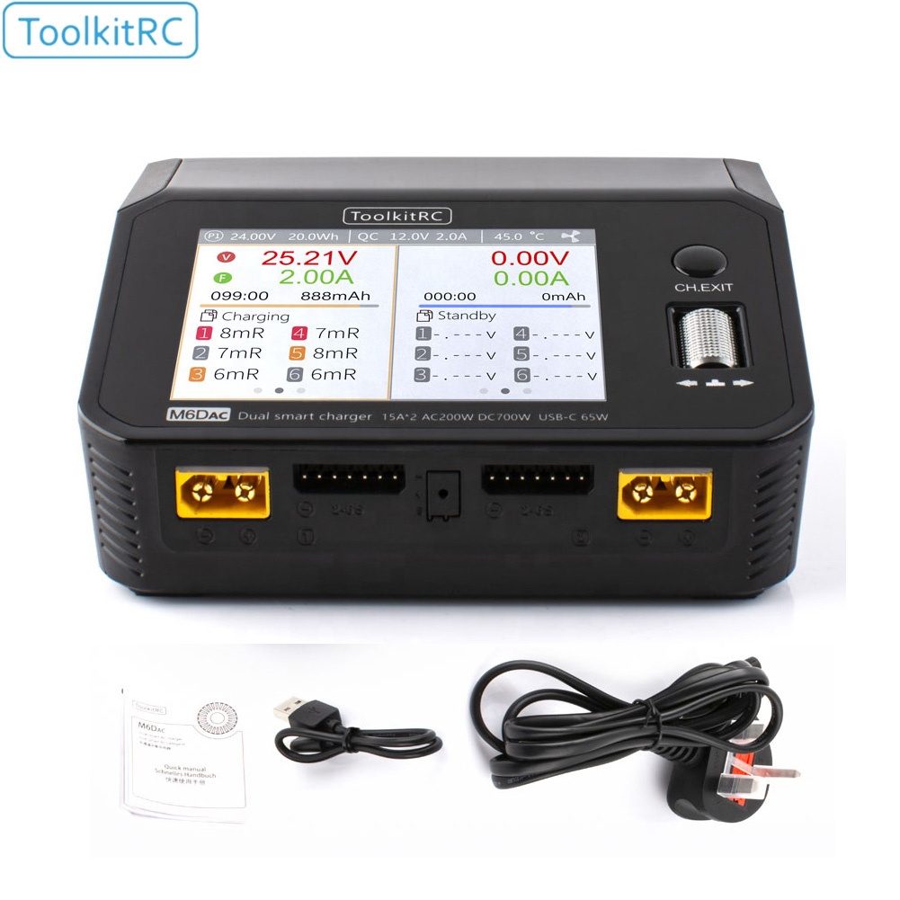 เครื่องชาร์จแบตเตอรี่อัจฉริยะ  - Toolkitrc M6Dac Smart Charger บทวิจารณ์และราคา