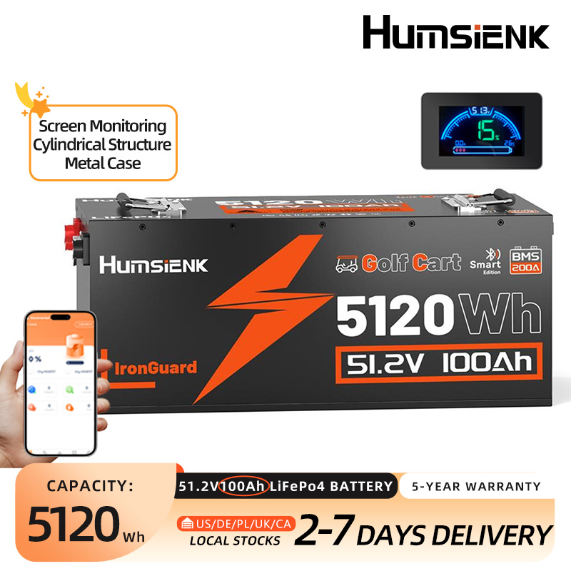 แบตเตอรี่ Humsienk LiFePO4 48V - Lifepo4 12V 100Ah Bms Bluetooth บทวิจารณ์และราคา