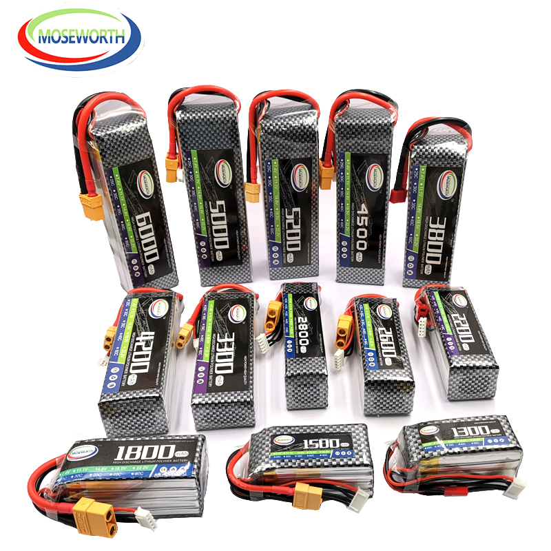 2S 3S 4s 6S RC LiPo แบตเตอรี่7 - 4S Lipo Battery 14.8V 6000Mah บทวิจารณ์และราคา
