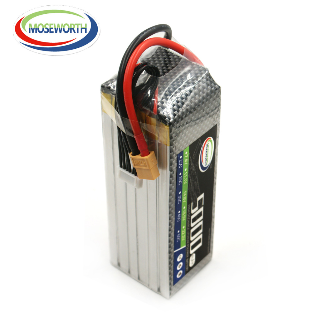 6S 22.2V 5000MAh 60C ของเล่น R - 6S Lipo Battery 22.2V 5000Mah บทวิจารณ์และราคา